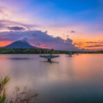 sunset view on the natuna islands in Indonesia