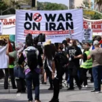 Warga AS demo tolak perang Iran.